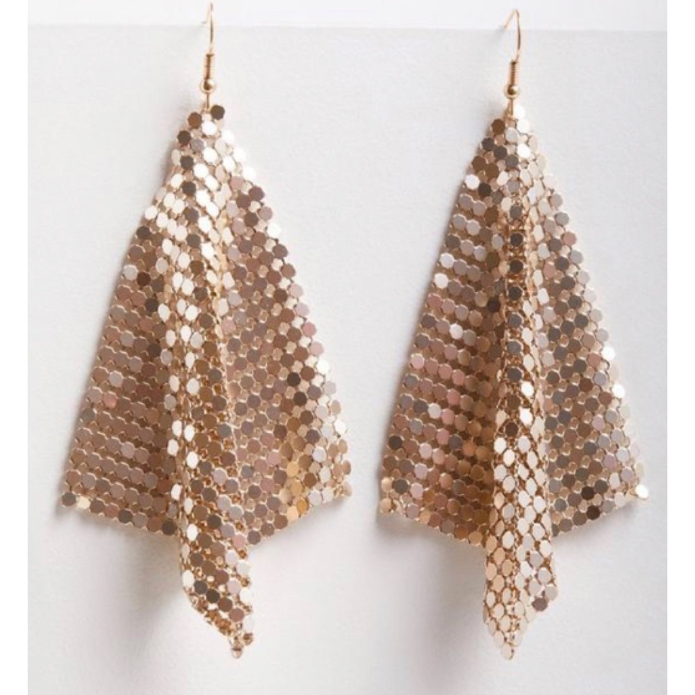 🆕 Gold Tone Mesh Kite Earrings NWT Torrid New!
